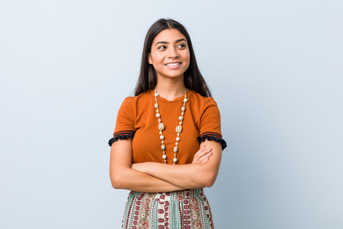 Businesswoman smiling