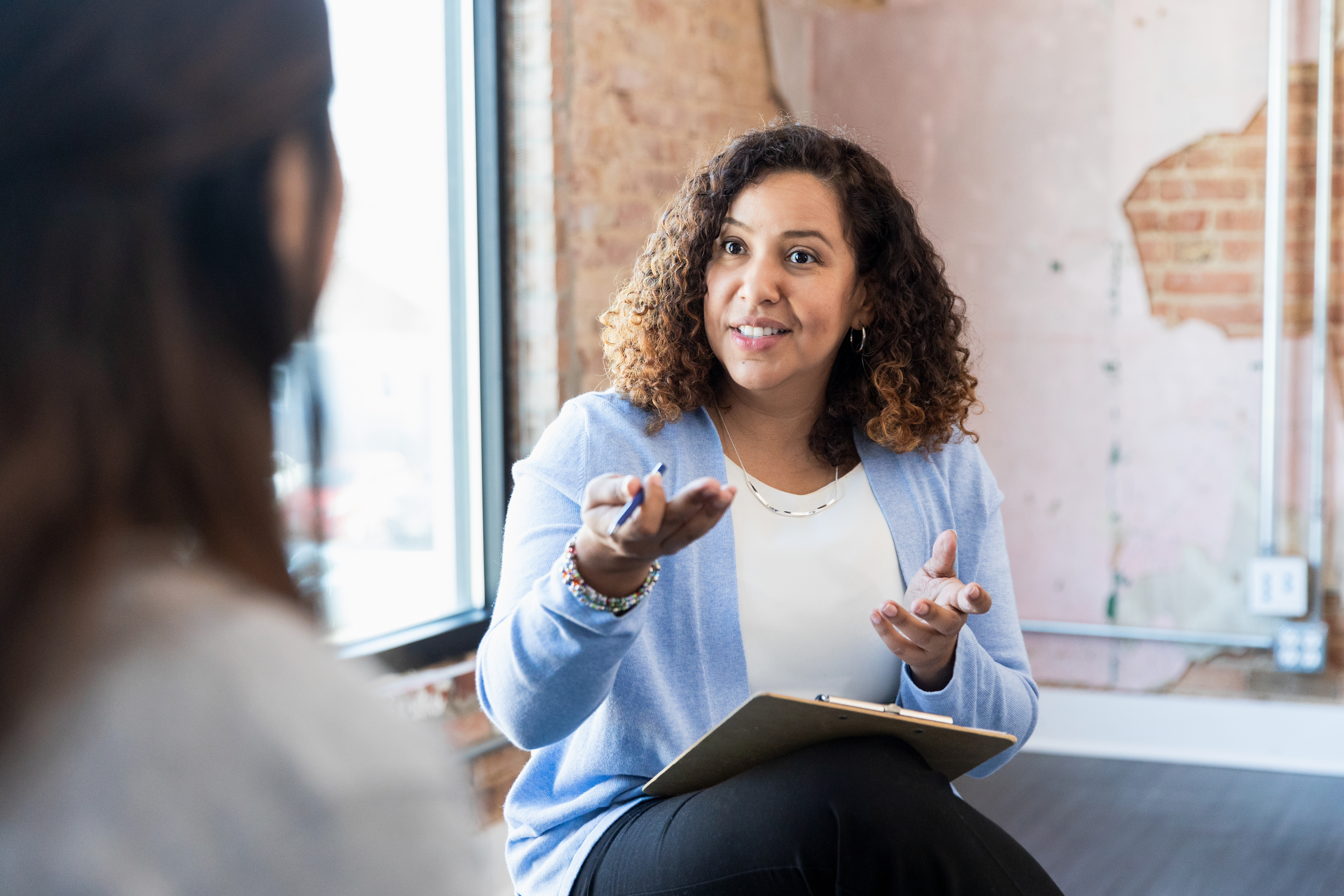 woman talking 