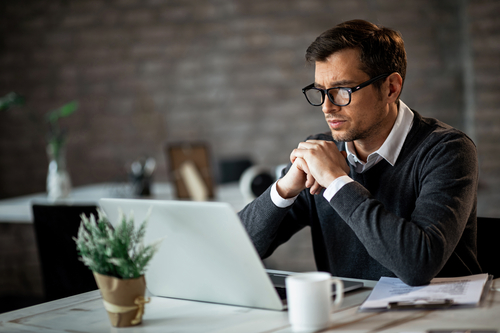 man with laptop