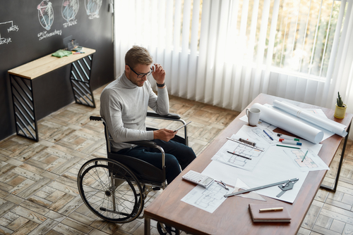 businessman on a wheelchair