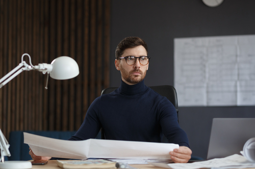 businessman in an office